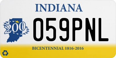 IN license plate 059PNL