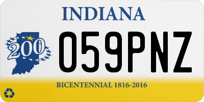 IN license plate 059PNZ