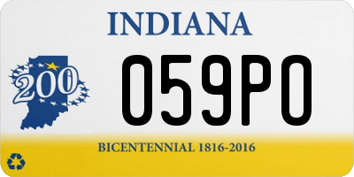IN license plate 059PO
