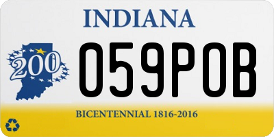 IN license plate 059POB