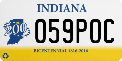 IN license plate 059POC