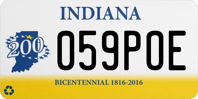 IN license plate 059POE