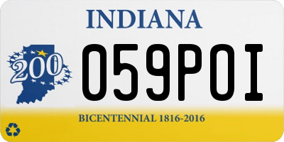 IN license plate 059POI