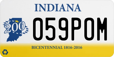 IN license plate 059POM