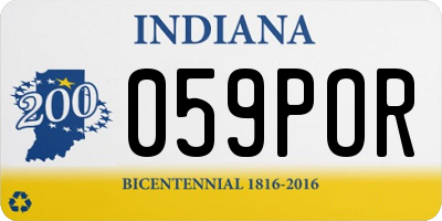 IN license plate 059POR