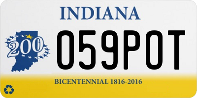 IN license plate 059POT