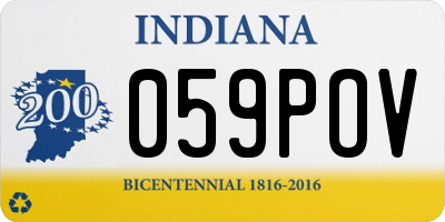 IN license plate 059POV