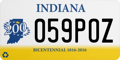 IN license plate 059POZ
