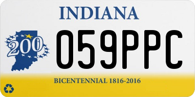 IN license plate 059PPC