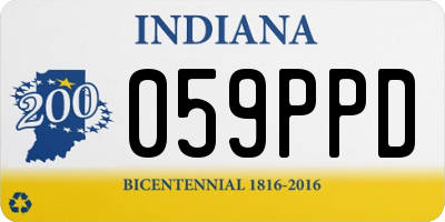 IN license plate 059PPD