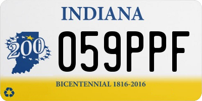 IN license plate 059PPF