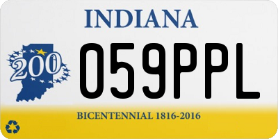 IN license plate 059PPL