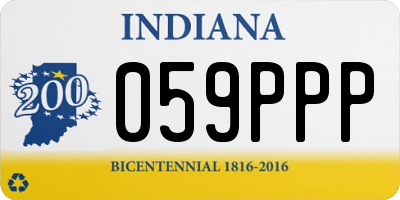 IN license plate 059PPP