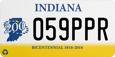 IN license plate 059PPR