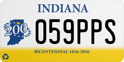 IN license plate 059PPS
