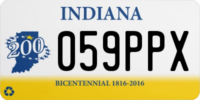 IN license plate 059PPX