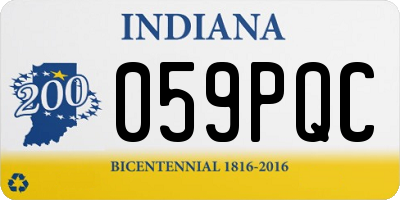 IN license plate 059PQC