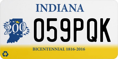 IN license plate 059PQK