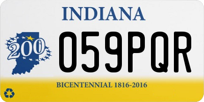 IN license plate 059PQR