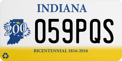 IN license plate 059PQS