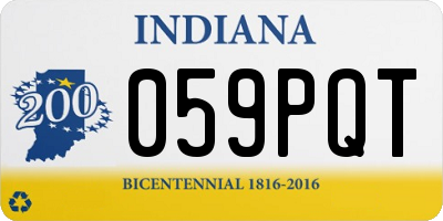 IN license plate 059PQT