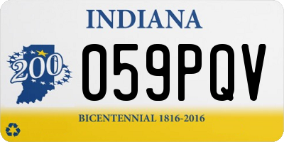 IN license plate 059PQV