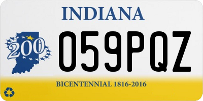IN license plate 059PQZ