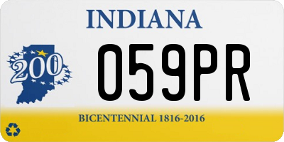 IN license plate 059PR