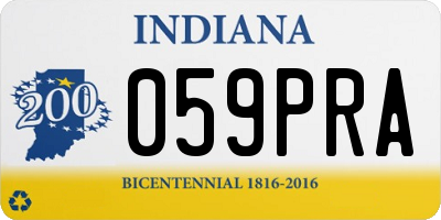 IN license plate 059PRA