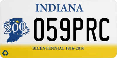 IN license plate 059PRC