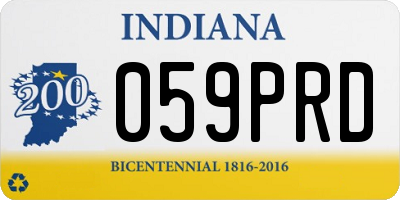 IN license plate 059PRD