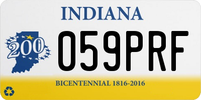 IN license plate 059PRF