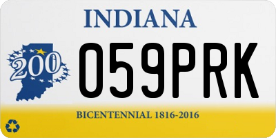 IN license plate 059PRK