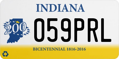IN license plate 059PRL