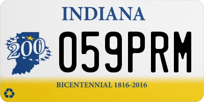 IN license plate 059PRM