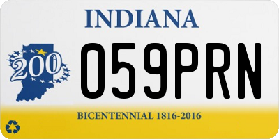 IN license plate 059PRN