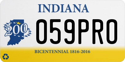 IN license plate 059PRO