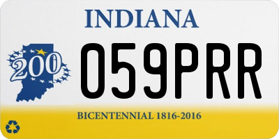 IN license plate 059PRR