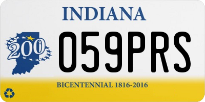 IN license plate 059PRS