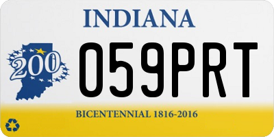 IN license plate 059PRT