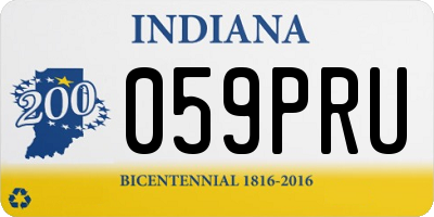 IN license plate 059PRU