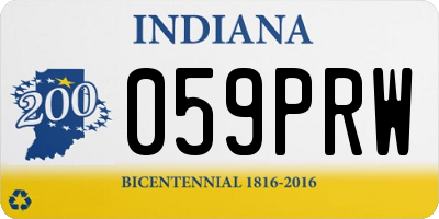 IN license plate 059PRW