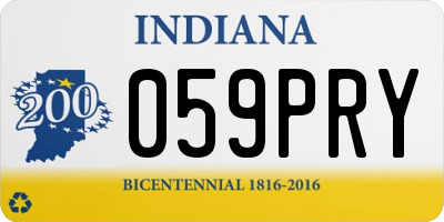IN license plate 059PRY