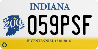 IN license plate 059PSF