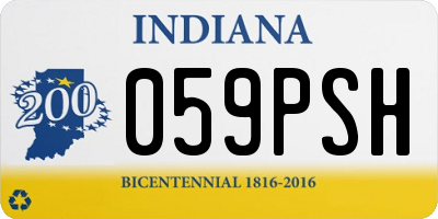IN license plate 059PSH