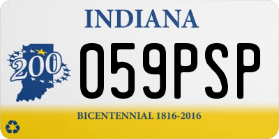 IN license plate 059PSP