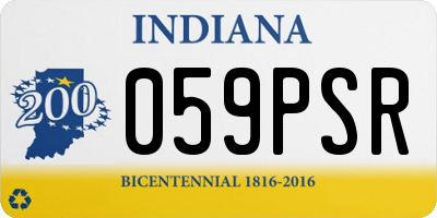 IN license plate 059PSR