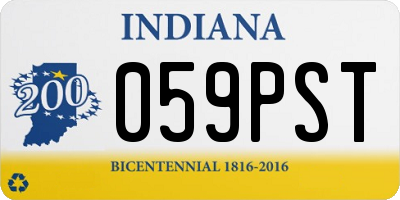 IN license plate 059PST