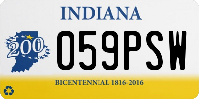 IN license plate 059PSW