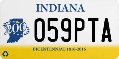 IN license plate 059PTA